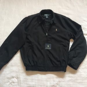 NWT black Polo Ralph Lauren windbreaker. Size S